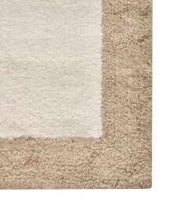 Tappeto da bagno KABRI Marrone/Beige 60 x 90 cm Cotone