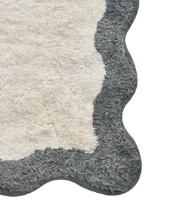 Tappeto da bagno NANGAL Grigio/Beige 60 x 90 cm Cotone