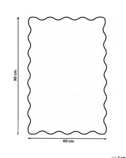 Tappeto da bagno NANGAL Grigio/Beige 60 x 90 cm Cotone