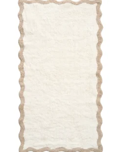 Tappeto da bagno NANGAL Marrone/Beige 80 x 150 cm Cotone