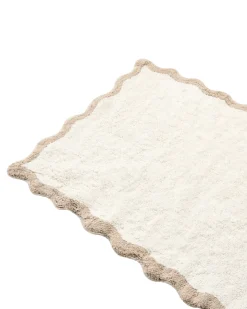 Tappeto da bagno NANGAL Marrone/Beige 80 x 150 cm Cotone