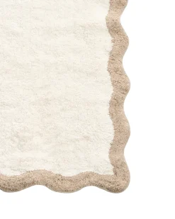 Tappeto da bagno NANGAL Marrone/Beige 80 x 150 cm Cotone