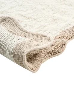Tappeto da bagno NANGAL Marrone/Beige 80 x 150 cm Cotone