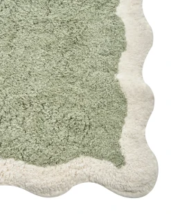 Tappeto da bagno NANGAL Verde 60 x 90 cm Cotone