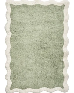 Tappeto da bagno NANGAL Verde 60 x 90 cm Cotone
