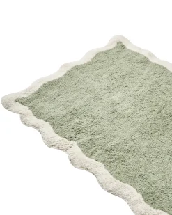 Tappeto da bagno NANGAL Verde 60 x 90 cm Cotone