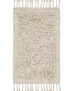 Tappeto da bagno OLTAN Beige 50 x 80 cm Cotone