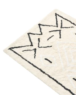 Tappeto da bagno UNTLA Beige chiaro 60 x 90 cm Cotone