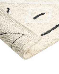 Tappeto da bagno UNTLA Beige chiaro 60 x 90 cm Cotone