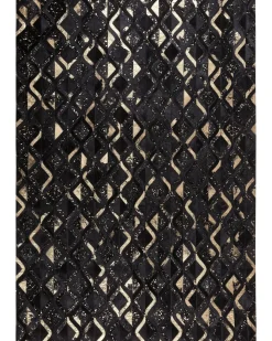 Tappeto DEVELI Nero 140 x 200 cm Pelle naturale