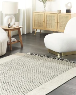 Tappeto DIVARLI Beige 160 x 230 cm Lana