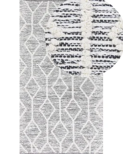 Tappeto EDREMIT Grigio 80 x 150 cm Lana