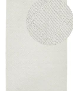 Tappeto ELLEK Bianco 160 x 230 cm Lana