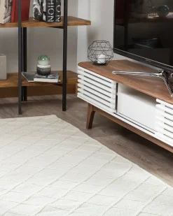 Tappeto ELLEK Bianco 160 x 230 cm Lana