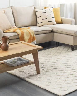 Tappeto ERZIN Bianco sporco 160 x 230 cm