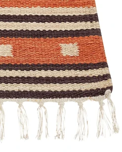 Tappeto GAVAR Arancione 80 x 300 cm Cotone Kilim