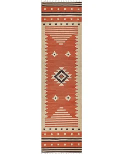 Tappeto GAVAR Arancione 80 x 300 cm Cotone Kilim