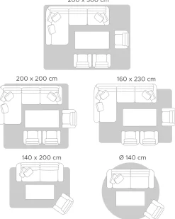 Tappeto GERCE Nero 140 x 200 cm Iuta