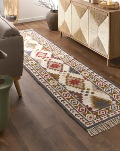Tappeto GHUKASAVAN Multicolore 80 x 300 cm Lana Kilim