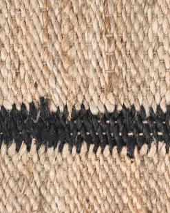 Tappeto GONDIA Nero/Beige 80 x 300 cm Iuta