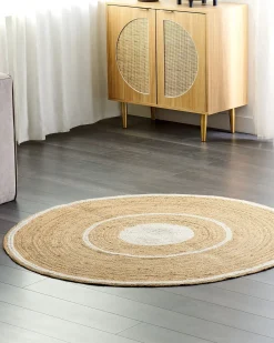 Tappeto HALFELI Beige ø 140 cm Iuta