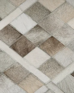 Tappeto HIRKA Grigio 160 x 230 cm Pelle naturale