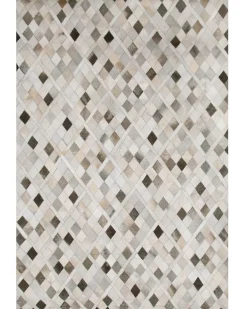 Tappeto HIRKA Grigio 160 x 230 cm Pelle naturale