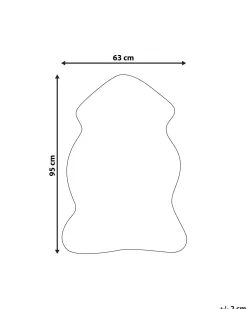 Tappeto in pelliccia sintetica MUNGO Grigio 63 x 95 cm