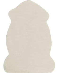 Tappeto in pelliccia sintetica UNDARA Beige 60 x 90 cm