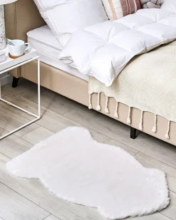 Tappeto in pelliccia sintetica UNDARA Beige 60 x 90 cm