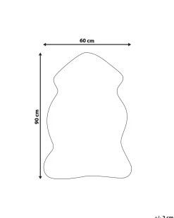 Tappeto in pelliccia sintetica MUNGO Bianco 53 x 88 cm