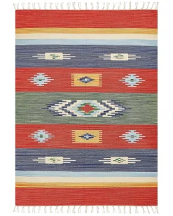 Tappeto KAMARIS Multicolore 140 x 200 cm Cotone Kilim