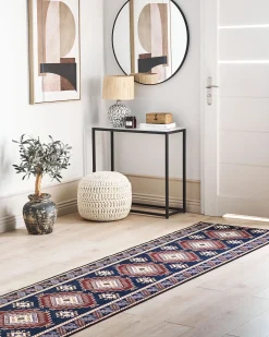 Tappeto KANGAL Blu scuro 80 x 300 cm