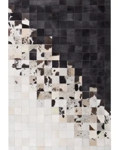 Tappeto KEMAH Nero 140 x 200 cm Pelle naturale