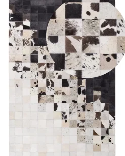 Tappeto KEMAH Nero 140 x 200 cm Pelle naturale