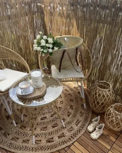 Tappeto KERER Beige ø 140 cm Iuta