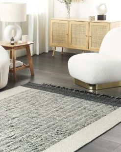 Tappeto KETENLI Bianco 160 x 230 cm Lana