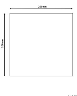 Tappeto KUMRU Beige 200 x 200 cm Lana