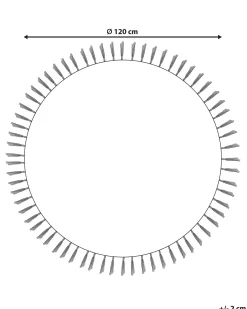 Tappeto MITSOBI Bianco ø 120 cm Cotone