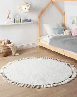 Tappeto MITSOBI Bianco ø 120 cm Cotone