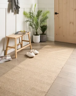 Tappeto NANDED Beige chiaro 80 x 300 cm Iuta