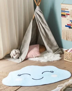 Tappeto per bambini CUMULUS Azzurro 90 x 120 cm