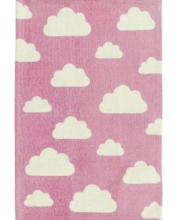 Tappeto per bambini GWALIJAR Rosa 60 x 90 cm Cotone