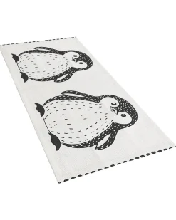 Tappeto per bambini HAJDARABAD Bianco 60 x 90 cm Cotone