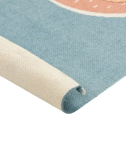 Tappeto per bambini ISAK Blu 80 x 150 cm Cotone