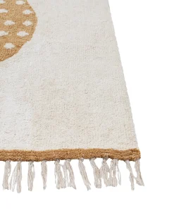 Tappeto per bambini KHIDARI Bianco sporco Senape 140 x 200 cm Cotone