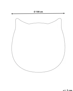 Tappeto per bambini KITTY Grigio ø 100 cm