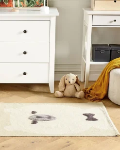 Tappeto per bambini SIMAU Beige 80 x 150 cm Cotone