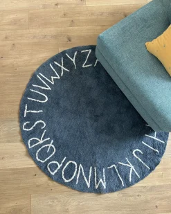 Tappeto per bambini VURGUN Blu scuro ø 120 cm Cotone