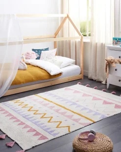 Tappeto per bambini ZAYSAN Rosa 140 x 200 cm Cotone